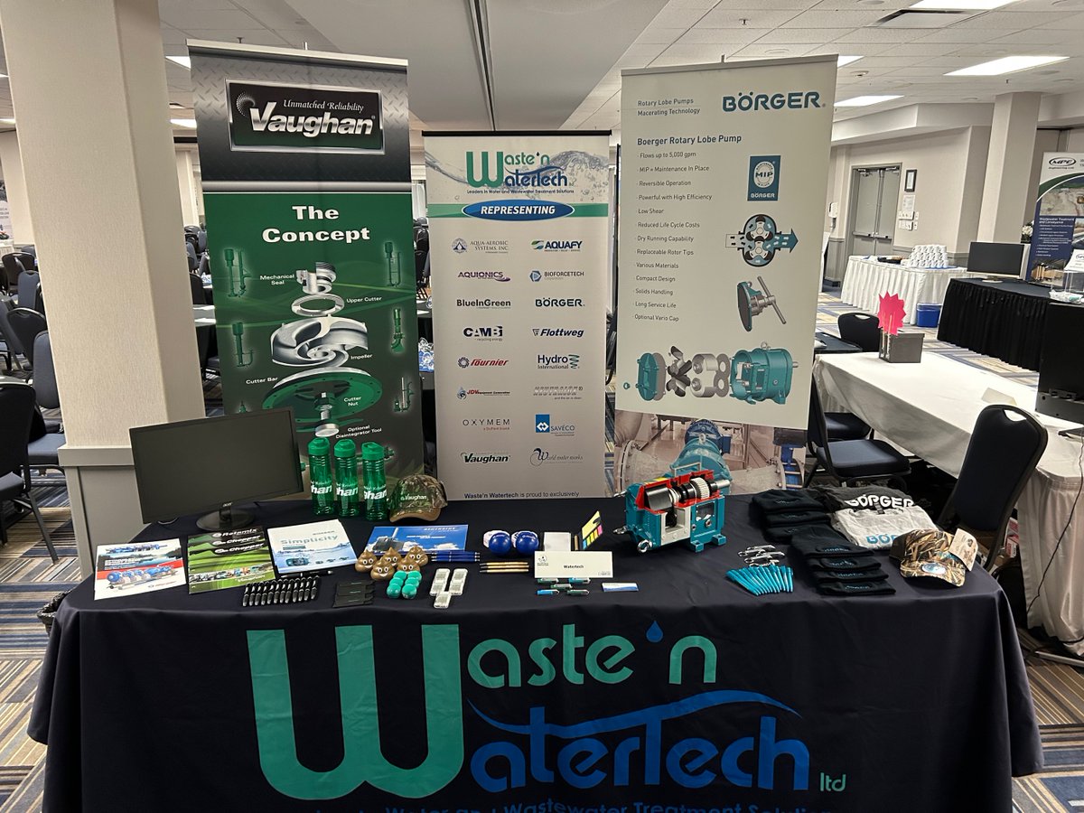 We are at the <a href="/aquateradotca/">Aquatera Utilities</a> Water Earth Innovation Conference today! Come say hello to our Jordan Hrupp and be sure to take in his pump class on Thursday, Feb 9 at 1:45pm.
#wasteNwater #conference #training #innovation