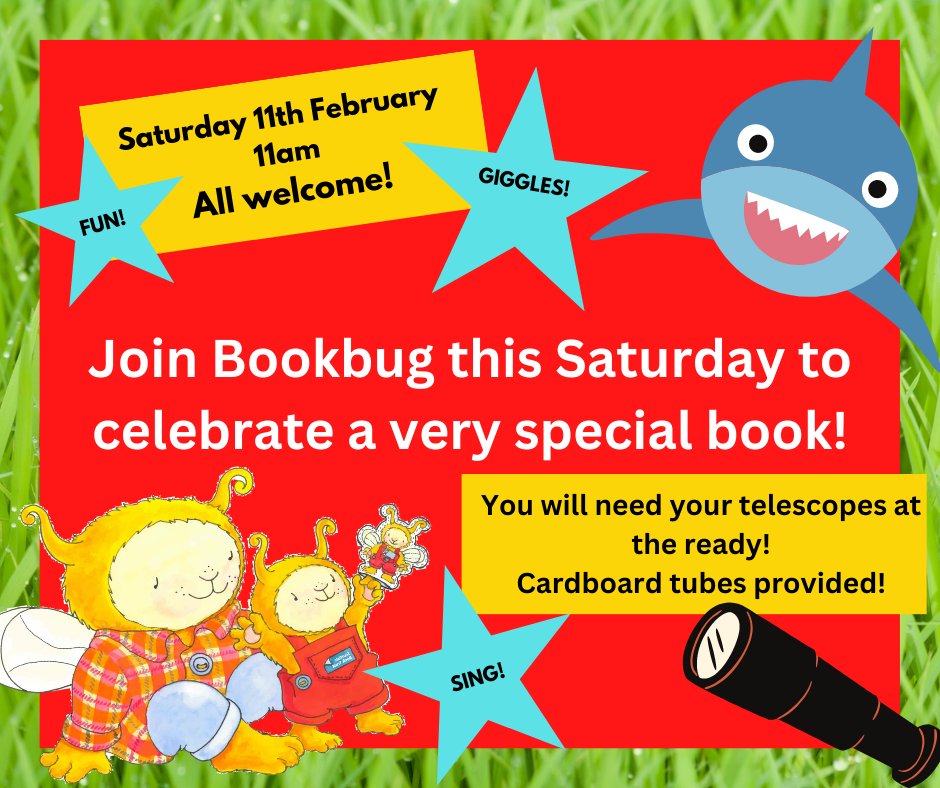 eastlothianlibs's tweet image. 🎉Are you and the wee ones ready for a VERY special Bookbug session??? 🤩🦈👀
Come along to Tranent Library on Saturday, 11th February, at 11:00am for one of the most fun Bookbug sessions EVER! 😍🤩🙌
#LoveEastLothianLibraries #Bookbug #Bookbugfun Scottish Book Trust