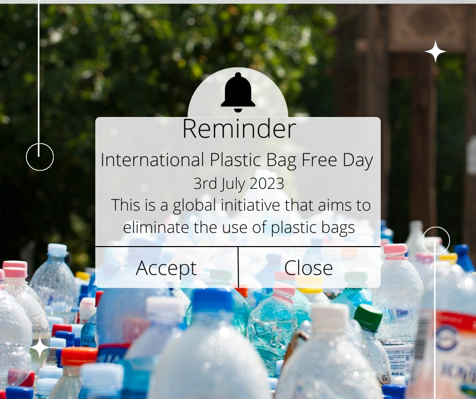 A week to go until International Plastic Bag Free Day🌎🚫
@EastAyrshire @NatlToday 
Set your reminders and get involved!! 
#CleanGreenEastAyrshire #eventreminders #ClimateEmergency #PlasticBagFreeDay