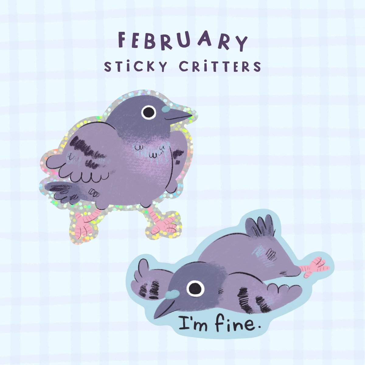 Do you know that I run a sticker club through Patreon? Here are this month's Sticky Critters! ❤️