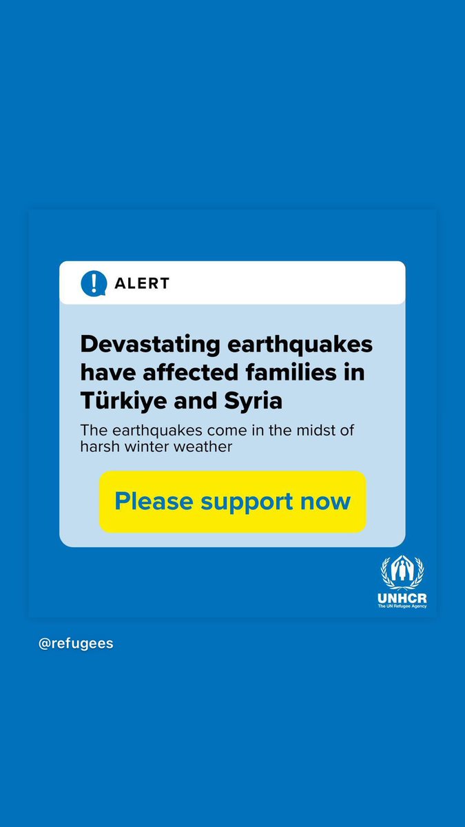 Maya Ghazal (@ghazalmia) on Twitter photo In times of tragedy, human beings come together.
Help <a href="/Refugees/">UNHCR, the UN Refugee Agency</a> deliver emergency supplies like blankets and mattresses for those hit hard by the earthquakes in Türkiye and Syria: unh.cr/63e229f433 In times of tragedy, human beings come together.
Help <a href="/Refugees/">UNHCR, the UN Refugee Agency</a> deliver emergency supplies like blankets and mattresses for those hit hard by the earthquakes in Türkiye and Syria: unh.cr/63e229f433