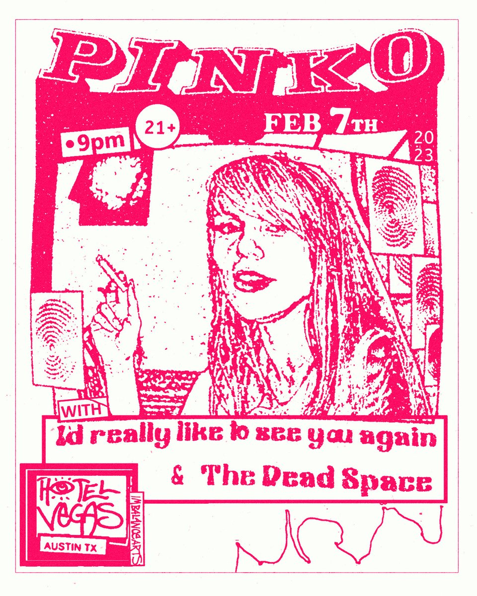 ▼ TONIGHT ▼ FREE tacos on the patio + PINKO cult meeting inside‼️ 🌮🎀💥

★ patio
6-10p - Mas O Menos - Every Tuesday w/ ur DJ &amp; Chef <a href="/ulovei/">el miguelito tres pesos</a> making FREE tacos!

★ grandstand
Doors 9p
10p - <a href="/TheDeadSpace_/">The Dead Space</a>
10:45p - I'd Really Like to See You Again
11:30p - PINKO