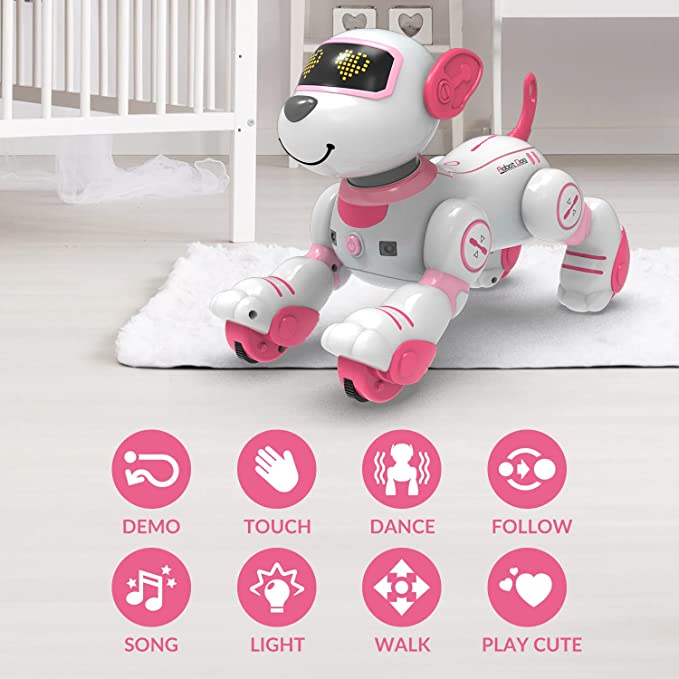 exhobby's tweet image. Introducing the STEMTRON Programmable Robot Dog Toy! With touch response, following mode, singing & dancing, and USB rechargeable battery. It offers fun and learning with programming and volume control options. Perfect for kids! #STEMTRON #ProgrammableRobot #KidsToy