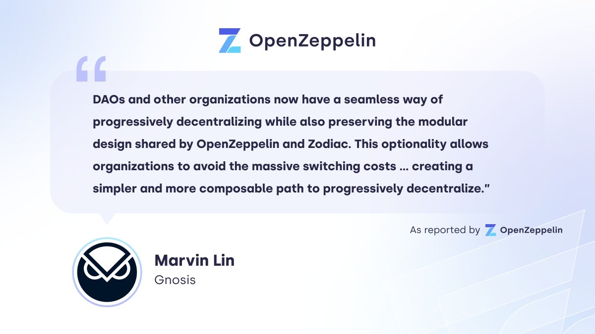 Decentralization is a journey, more than a destination. 

Enter OpenZeppelin Governor. A contract that makes it possible to set up a system where multiple parties can vote on proposed changes, and reach a consensus. 

Read more below 👇
hubs.li/Q01BsyQj0