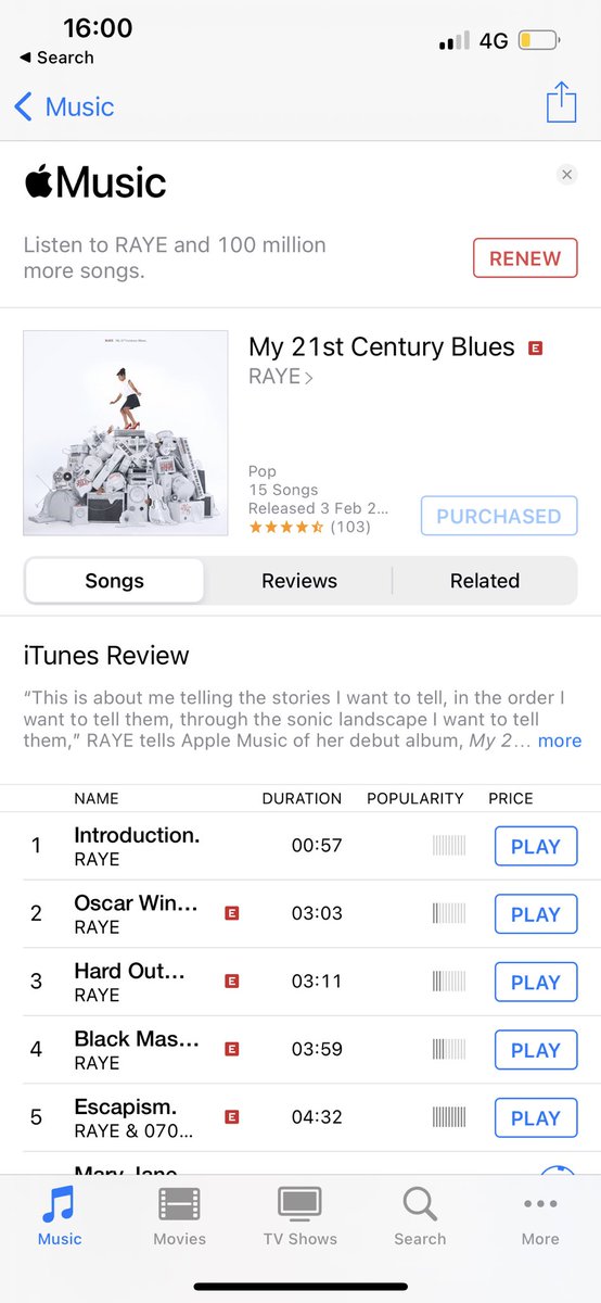 Go and get it for sis <a href="/raye/">RAYE</a> - the most incredible album and incredible person and talent - get it to #1 🔥