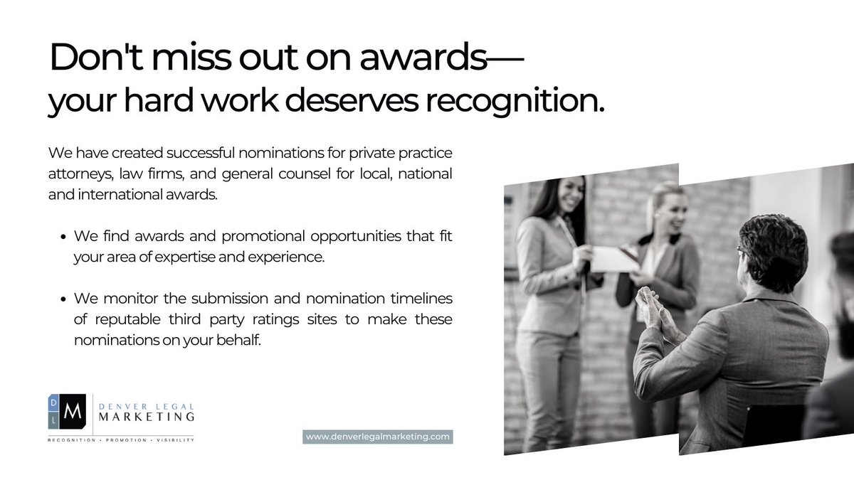 In the past few weeks, several #lawyerawards have been published. And it's truly a joy helping my clients announce their respective wins!

#Lawyercredentials matter—they highlight the hard work you put into your practice. 

#legalmarketing