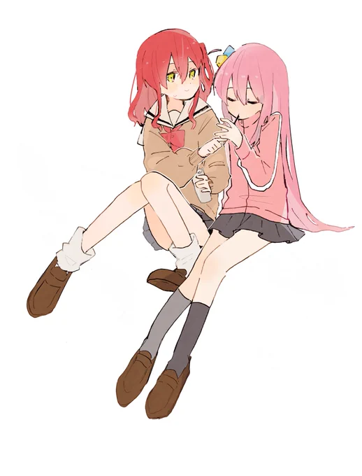 ぼざろ/ぼ喜多ぼ無意識的に喜多ちゃんの手でそのままお菓子食べちゃうぼっちちゃん(この後気付いて溶ける) 