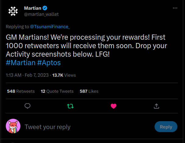 solabou9's tweet photo. @martian_wallet @TsunamiFinance_ 0x8874db5ac9ba20b115e4f72347162d9eb353b95f56afefc3009ef2b8d9ff9ced https://t.co/BWfIIEora7