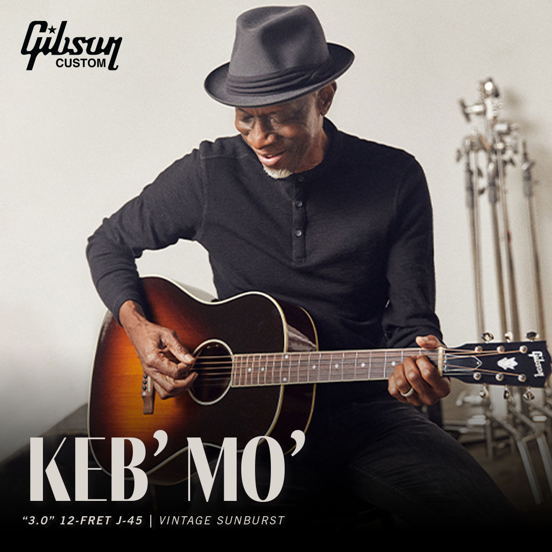 .@kebmomusic’s soulful vocals and masterful guitar playing never fail to inspire. With 5 Grammys, 14 Blues Foundation Awards, and 16 albums...it’s no wonder that we are deeply honored to announce our third collaboration, the Keb’ Mo’ “3.0” 12-Fret J-45. bit.ly/3likPu1