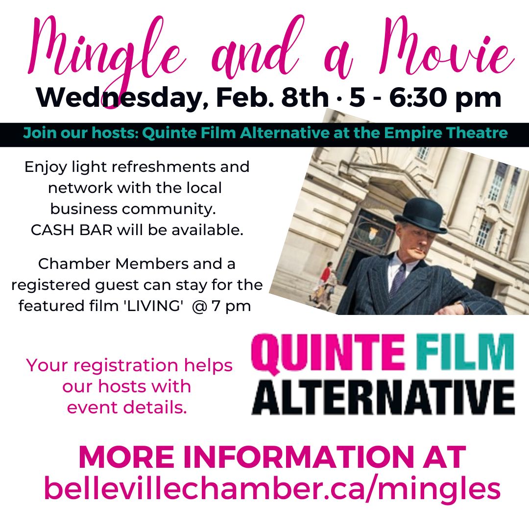 The Chamber is excited to celebrate with one of our newest members <a href="/Quinte/">Werner Boesel</a> Film Alternative who are hosting a mingle Wednesday, Feb. 8  Find more detals at this link business.bellevillechamber.ca/events/details…