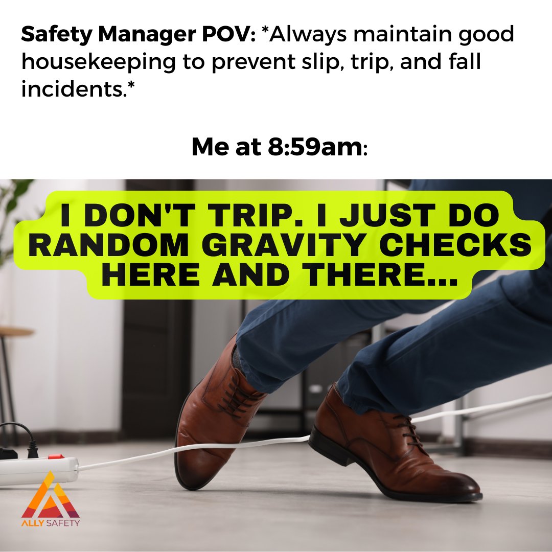 You don't need to do random gravity checks here; what you need are preventive measures for slips, trips, and falls, as well as ways to avoid rushin... youtube.com/watch?v=yZNdZo…

#allysafety #slips #trips #falls #prevention #workplacesafety #safetyculture #ehs #worksafelyliveboldy