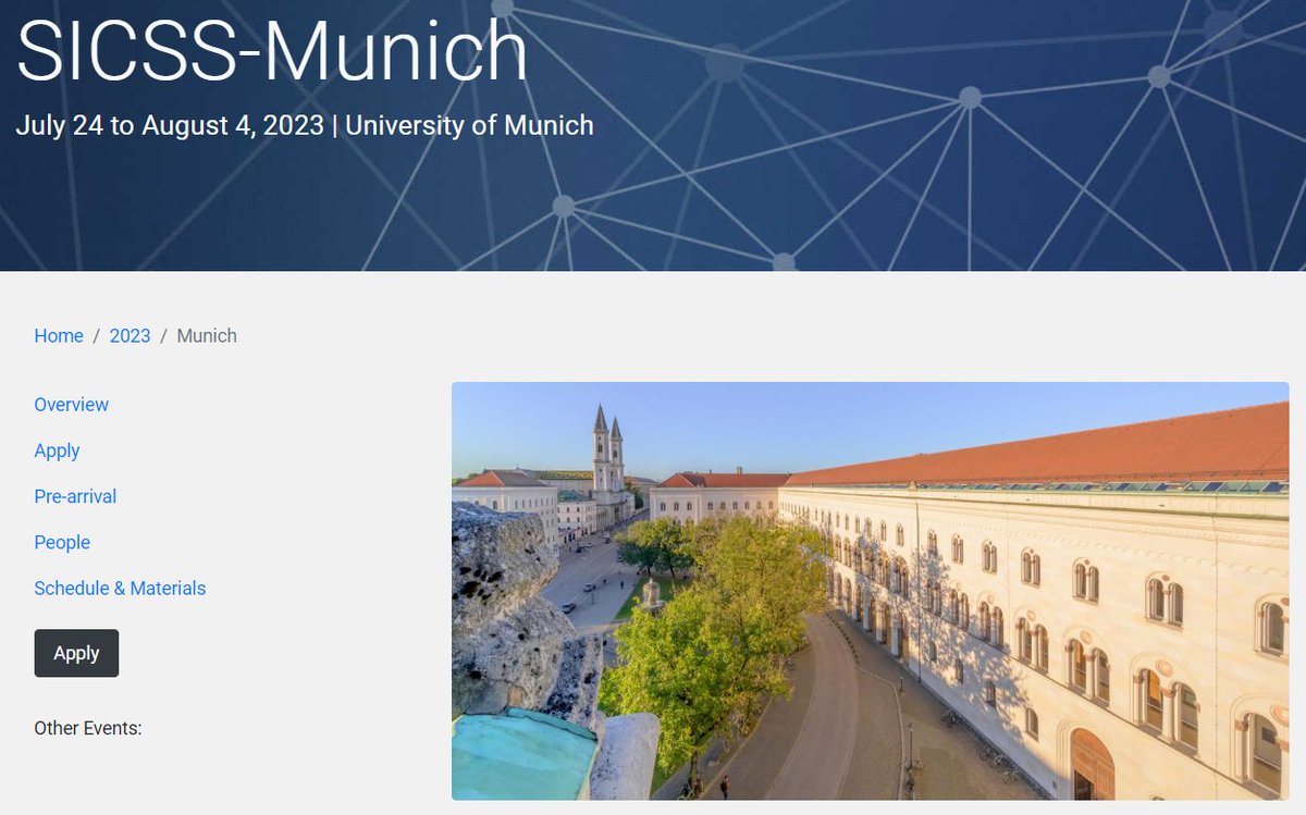 c_schwemmer's tweet photo. 1/2 🔊Please share widely🔊

From July 24 - August 4, 2023, the University of Munich will host a Summer Institute in Computational Social Science. I'm super thrilled to co-organize this event together with @DrFollowMario &amp; @Kunkakom. 
#sicss2023 https://t.co/jIDVLrDaLH