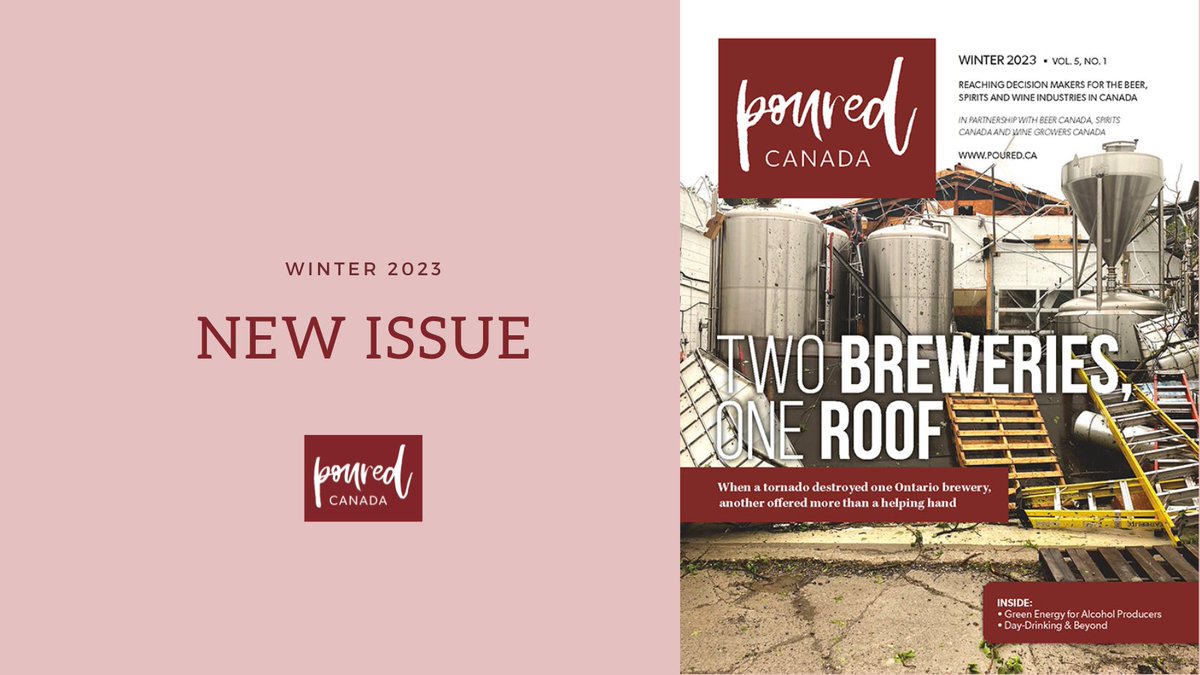 PouredCanada's tweet photo. The Winter 2023 Issue of #PouredCanada is now live on our website. Take a seat, get comfortable and drink it all in!
To access the issue, visit https://t.co/104l1ugt0s.
#winegrowerscanada #beercanada #spiritscanada #beveragealcoholindustry #beveragealcoholproducers https://t.co/8XY4XJD7Y0