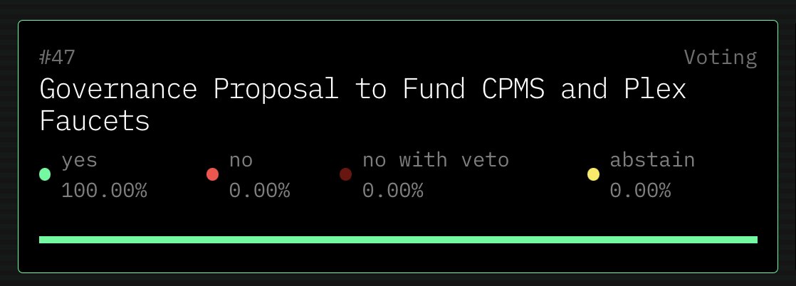 The proposal is now live.

Vote: canto.io/governance