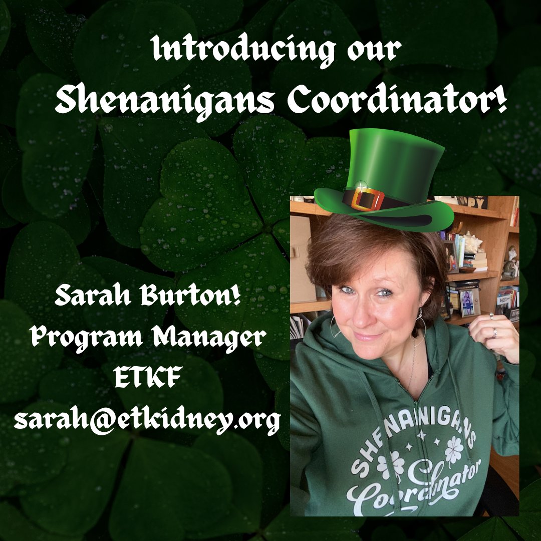 Welcome to the ETKF team, Sarah Burton! etkidney.org