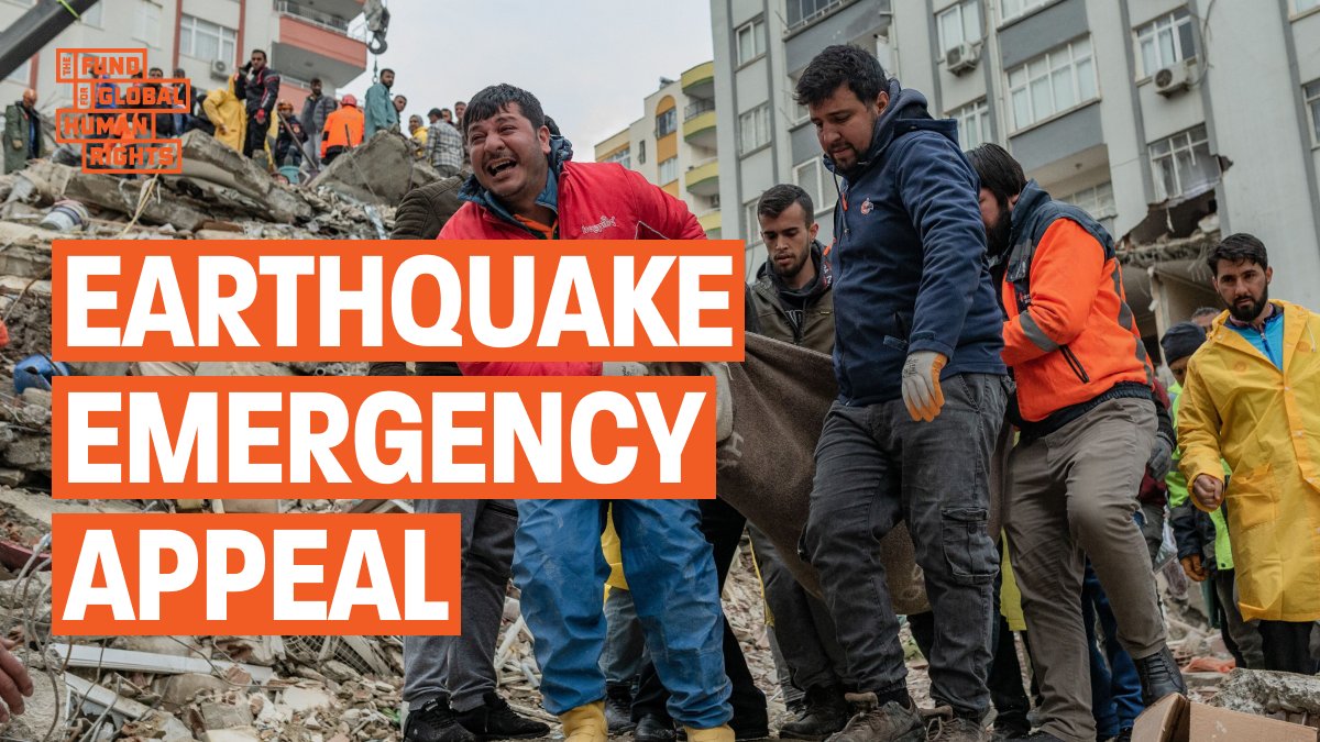FundHumanRights's tweet image. We’ve launched an emergency fundraiser to support activists affected by the catastrophic earthquakes in  and around Turkey. 🧡
 
They're providing urgent aid and ensuring no one is left out of the government’s response. Make a lifesaving gift today: bit.ly/3RVg0mJ