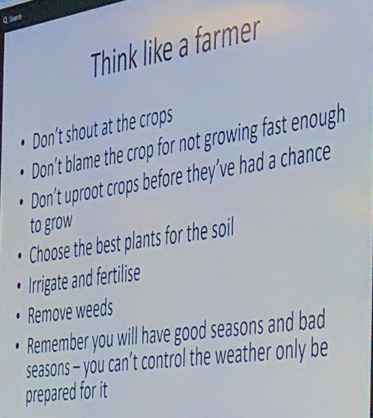 Think like a farmer