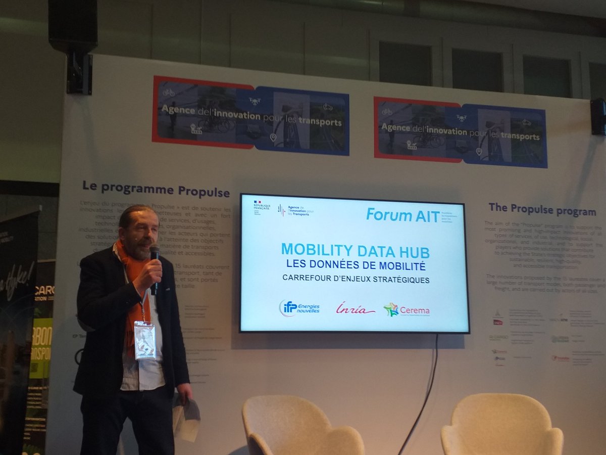CeremaCom's tweet image. Mobility data hub
Le partage, la valorisation et l&apos;accessibilité des données de #mobilité, essentiels pr favoriser les initiatives de services et l&apos;innovation
#Cerema @IFPENinnovation et @Inria lancent 1 Mobility Data Hub fédérant les acteurs, lauréat de l&apos;appel Propulse de l&apos;AIT