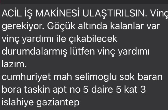 TEYİTLİ ‼️ #ıslahiye . <a href="/drfahrettinkoca/">Dr. Fahrettin Koca</a> <a href="/islahiyeto/">İSLAHİYE TİCARET ODASI</a> <a href="/islahiyekymkmlk/">İSLAHİYE KAYMAKAMLIĞI</a>  <a href="/FatmaSahin/">Fatma Şahin</a> <a href="/fatihportakal/">fatih portakal</a> @FOXTurkiye <a href="/AFADBaskanlik/">AFAD</a> <a href="/OguzhanUgur/">Oğuzhan Uğur</a> <a href="/dilannpolatt/">DİLANPOLAT</a> <a href="/onderseren/">Önder Şeren</a> <a href="/KucukkayaIsmail/">Ismail Kucukkaya</a> <a href="/cnnturk/">CNN TÜRK</a> <a href="/DepremDairesi/">AFAD Deprem</a> <a href="/haluklevent/">Haluk Levent ( Ahbap Ekibi )</a>  @Demir_insaat <a href="/insaatsendika/">İnşaat-İş Sendikası</a>