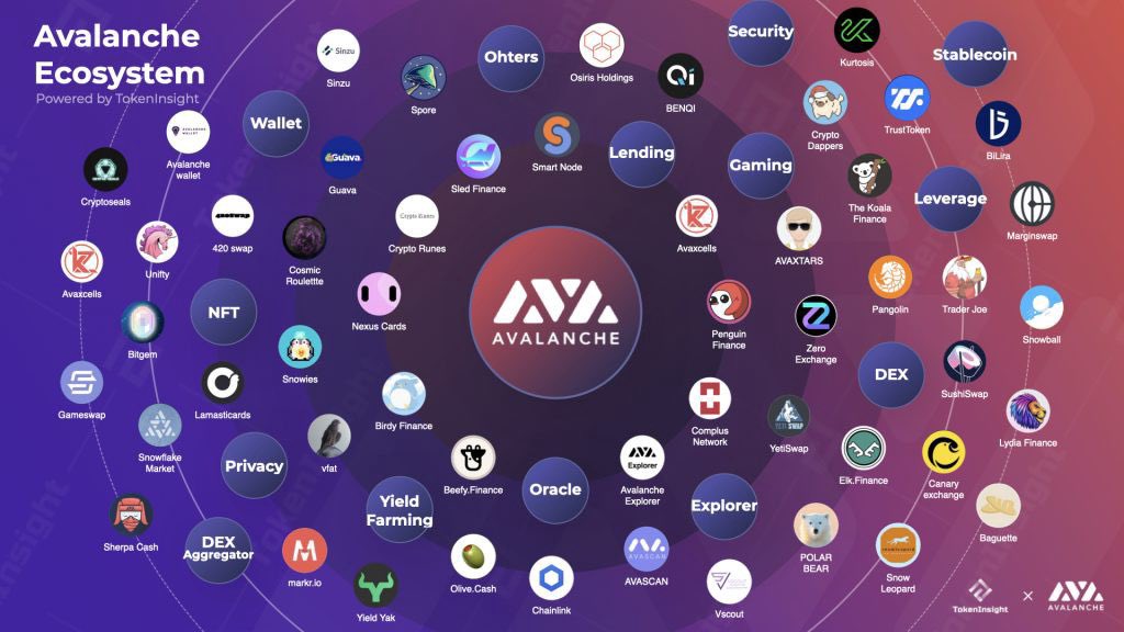 #AVAX huge ecosystem 😍

a platform of platforms, enabling anyone to create tailor-made application specific blockchains and benefit from the revolutionary avalanche consensus $AVAX 🦄