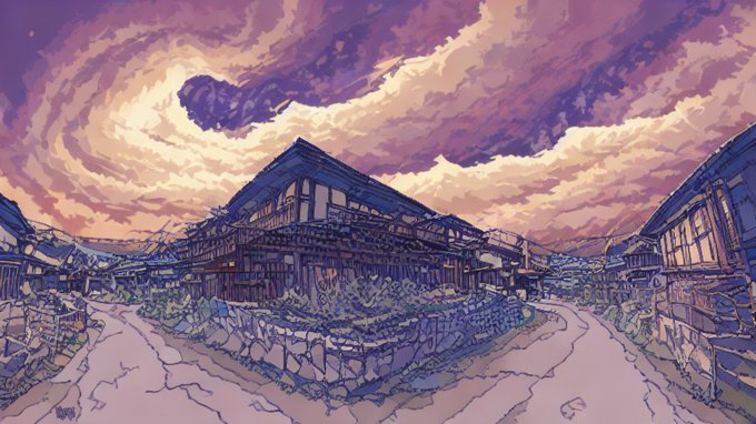 「purple sky」 illustration images(Latest｜RT&Fav:50)