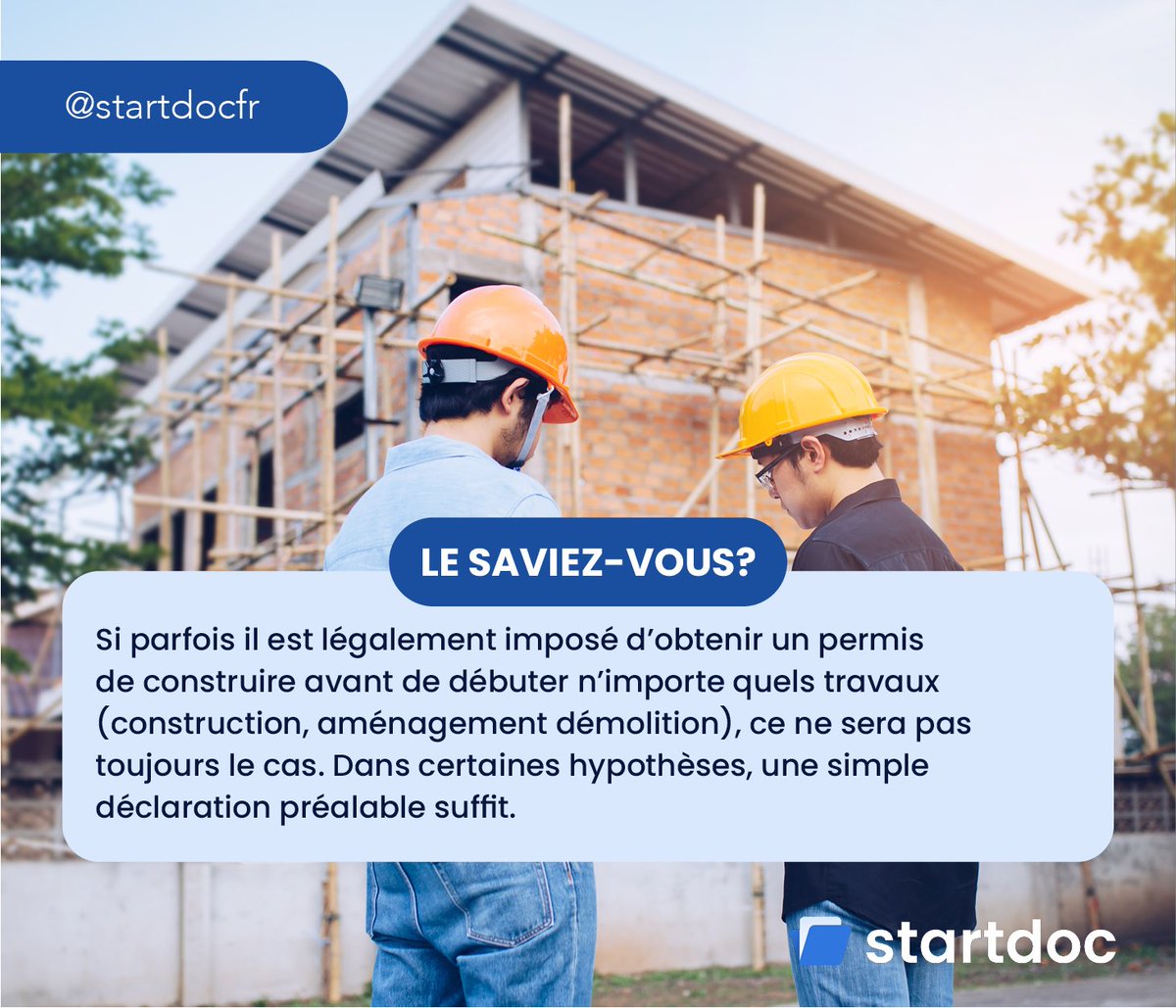 startdocfr's tweet image. 🏠 LE SAVIEZ-VOUS? Il n'est pas toujours nécessaire de demander un permis de construction pour effectuer des travaux chez soi. Parfois, une simple déclaration préalable peut suffire.

Pour télécharger le formulaire CERFA 13404-06, c'est par ici ➡️  ow.ly/EY3S50MLYhk