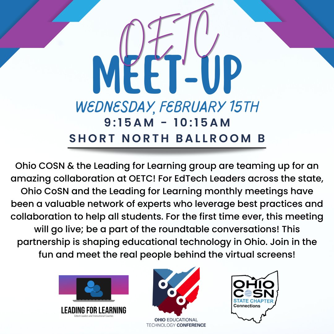 I'm fully expecting this to be awesome! Complete the form to let us know you're coming: bit.ly/cosnl4l @CosnOhio #OETC23 <a href="/ESCCentralOhio/">ESC of Central Ohio</a> <a href="/OhioEdTech/">OETC (Ohio Educational Technology Conference)</a>