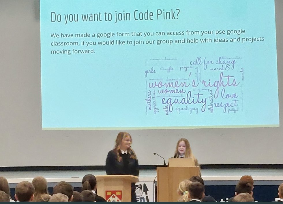 CodePink013's tweet photo. @HSPNewbattleHi1 @AimHigherAcad 

First day of assembly’s! https://t.co/E6o4TOMs1Z