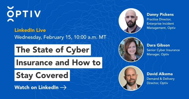 KoszykMark's tweet photo. The #CyberInsurance market has grown unpredictable as #Ransomware attacks are at an all-time high. 👀 Unlock how to lock in policies live on LinkedIn Wednesday, Feb. 15 – watch here: https://t.co/z6KZFNDC9X https://t.co/uracsemsEU