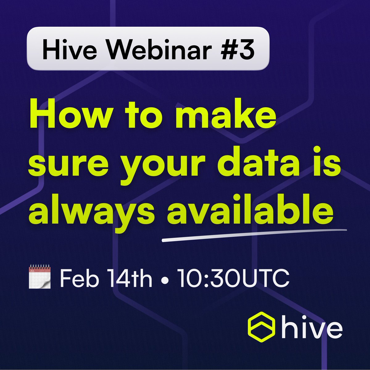 hivenet_cloud's tweet photo. 🤓Want to know everything about your data
availability? No problem. We’re going to take you
behind the scenes of HiveDrive and answer all your
questions.❓
🚀It's time to register: https://t.co/vz5hvNs7o8
#hivedrive #webinar https://t.co/W8mc91s1Sz