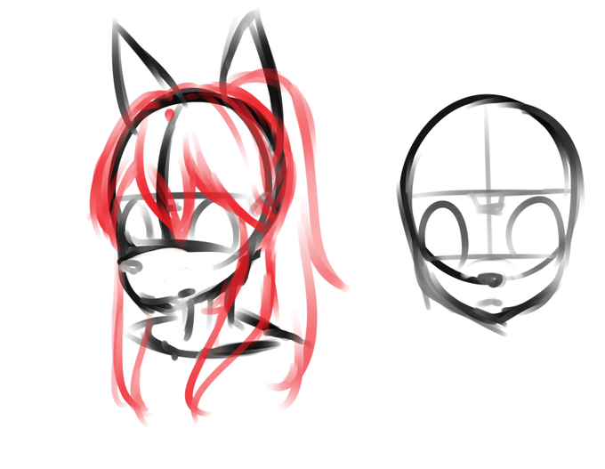 メスケモ騎士髪型構想中~ 