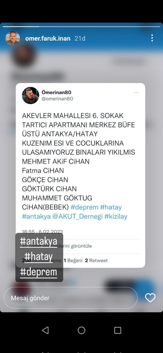 engnkara's tweet photo. #HATAY #deprem #hatayyardimbekliyorLuetfen 

#HatayinSesiniDuyun
 #Hatayvaliligi
#AFADhatay
Acil destek lütfen ulaştırın lütfen!!! https://t.co/roAS63dGdF