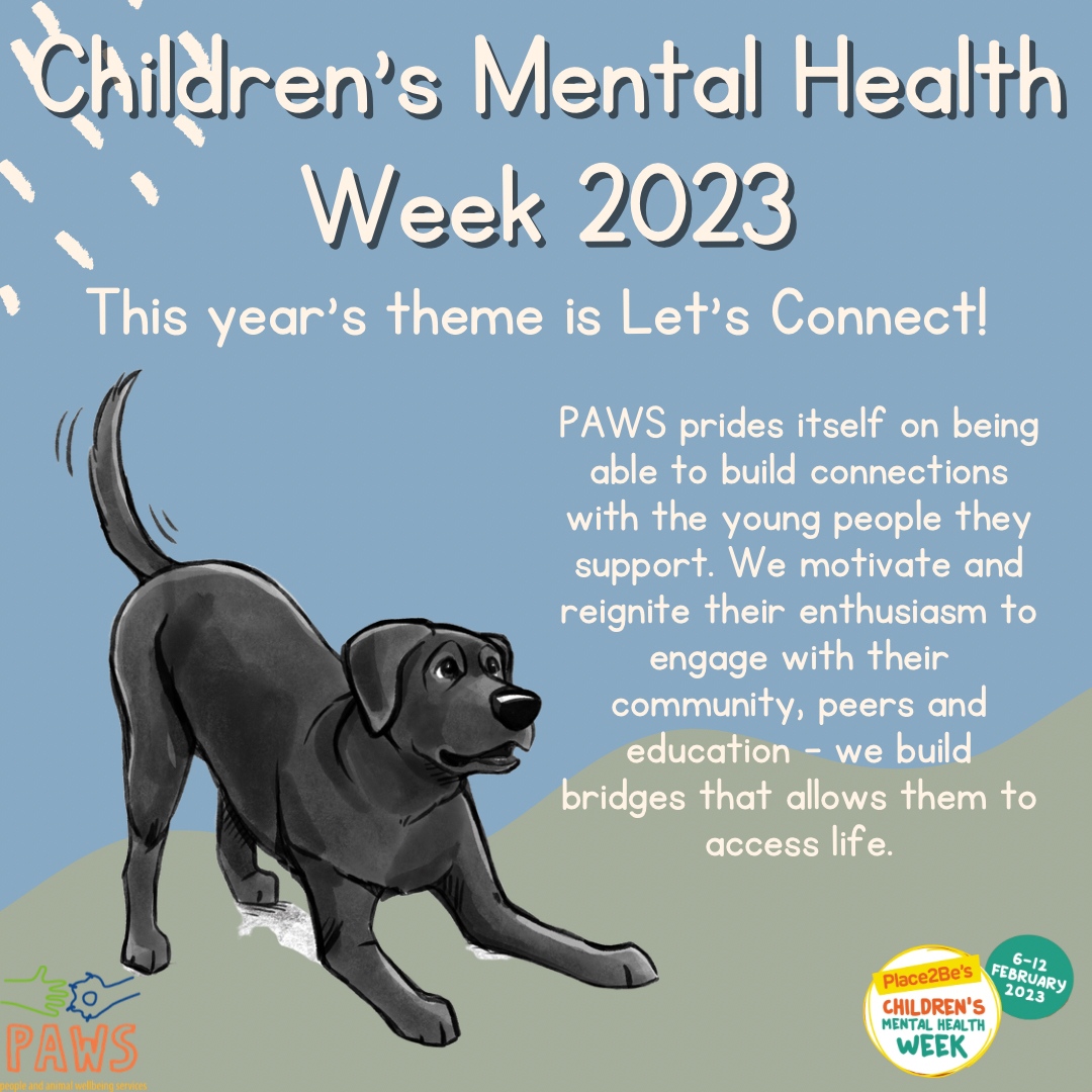 It’s #childrensmentalhealthweek 2023 and this year’s theme is Let’s Connect! 

Go to childrensmentalhealthweek.org.uk to find out more about what you can do to join in this year!

 #schooldog #animaltherapy #counsellors #educators #therapist #therapy #neurodivergence #sen #school
