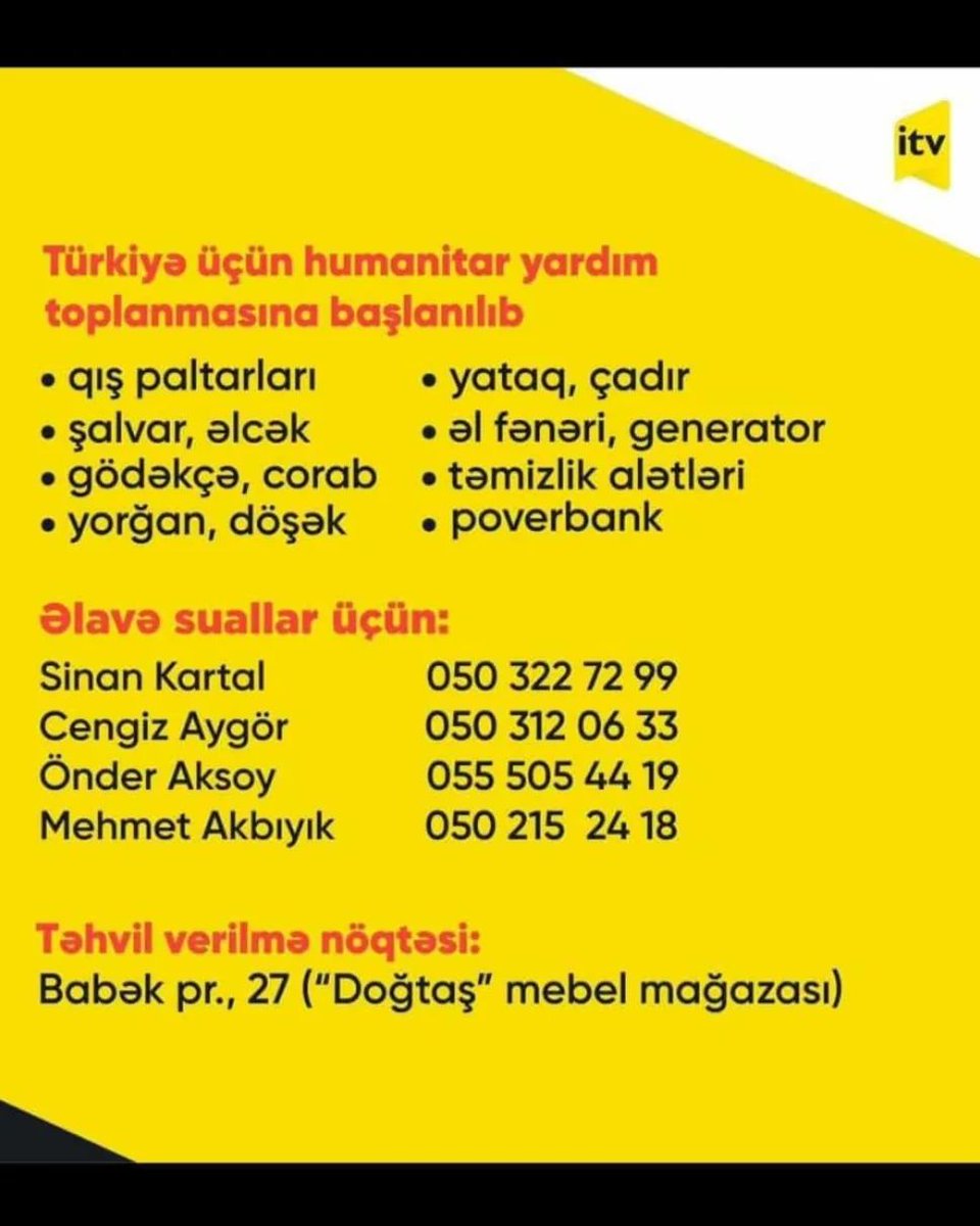 🇦🇿🇹🇷 Dəstək olmaq istəyənlər buyura bilərlər.
#Turkiye #Azerbaijan 
#Azərbaycan #TURKIYE #Bakü #deprem #Zəlzələ  #news #PrayForTurkey  #Zəlzələ
#GeçmişlerOlsun 
#TurkeyQuake #Turkey #TurkeyEarthquake #Turkey_earthquake