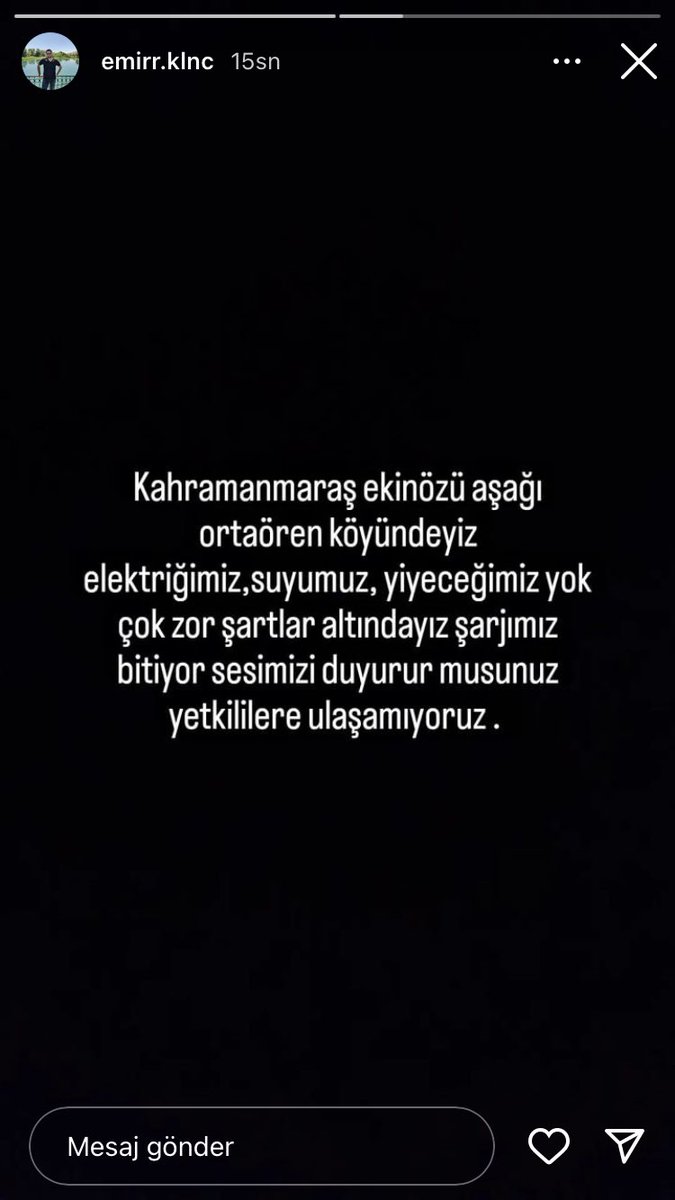 hhsnsphh's tweet photo. Arkadaşım Emir Kılınç ve ailesi Kahramanmaraş Ekinözü Aşağı Ortaören köyündeler,yardıma ihtiyaçları var!!
Tel:05452947015
@buyuksehirkm @EkinozuBel 
@ahbap @AFADKMaras 
 @AFADBaskanlik https://t.co/7JIrYkCD4b