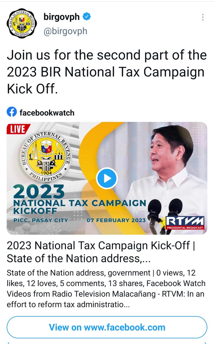 Yong photo na ginamit ng @birgovph sa campaign ad para hikayatin ang mamamayan na magbayad ng tax ay isang TAX EVADER. Hanep e! Ang tindi mo @bongbongmarcos 😂😂😂😂