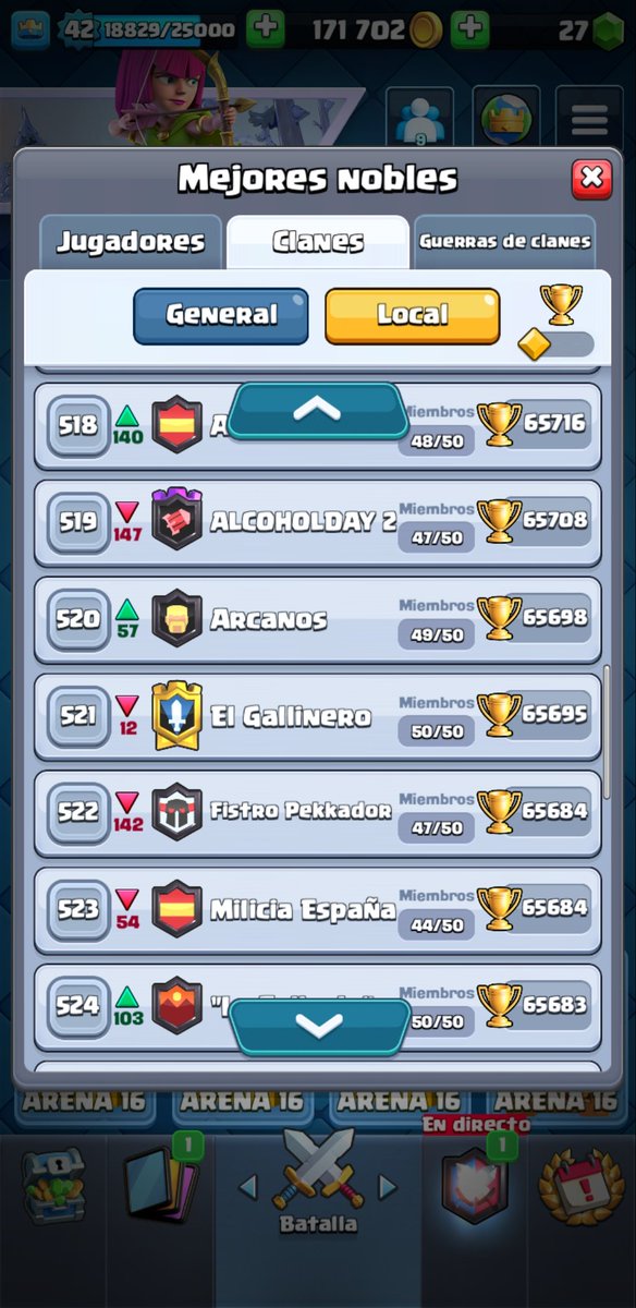 heisen_2008's tweet photo. Ahí estamos en el top local #FamiliaGallinero #TopLocal #Top #España #ClashRoyale https://t.co/J6xaF6TDbo