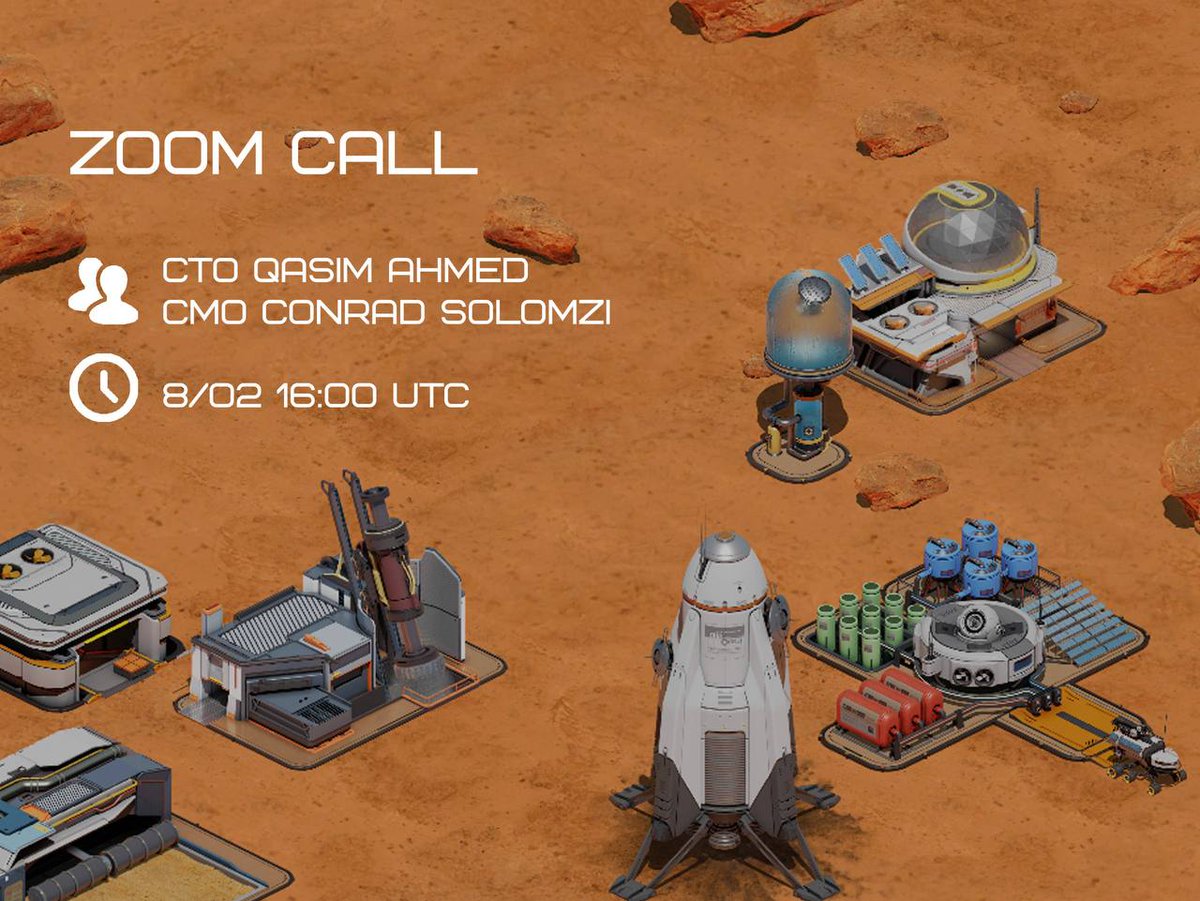 📣 Half a year on Mars: Zoom call and gifts from the Age of Mars team

Dear Age of Mars community! We are happy to announce that we’ve got 2 great news coming for you this week:
🎉 Our CTO Qasim Ahmed and CMO Conrad Solomzi will share all the details on February 8 at 16:00 UTC.