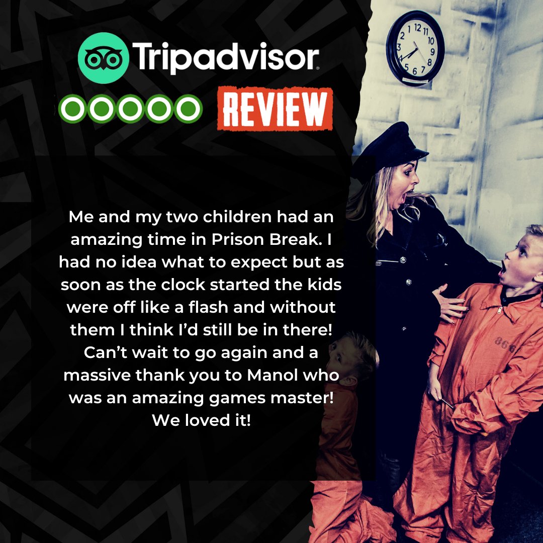 EscapeLiveUK's tweet photo. And thats why Mums go to Escape Live... 😉

Use code FEB23 to get your free place on our early bird games!

T&amp;Cs apply

#kidsgofree #escaperoom #escapelive #prisonbreak https://t.co/ylr8mlWrdl