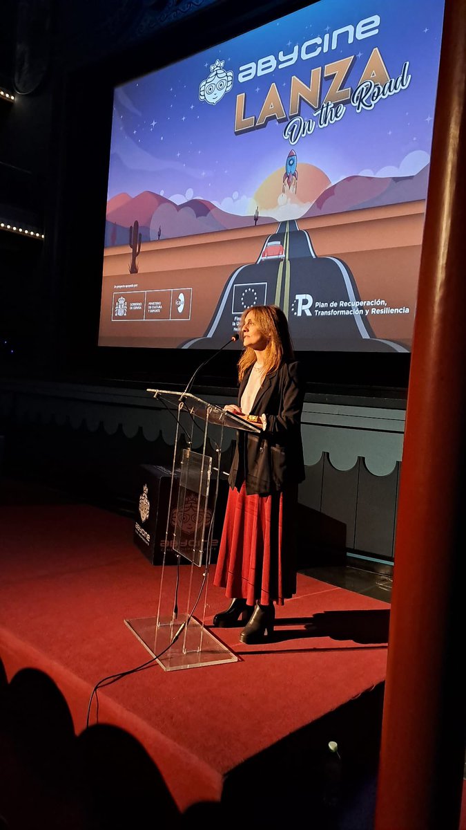 abycine's tweet photo. Hoy hemos presentado en @Filmoteca_es junto a Beatriz Navas, directora @CineICAA y @mjbelinchon concejal @AytoAlbacete #abaudiovisual la nueva iniciativa #abycinelanzaontheroad #NextGenerationEU https://t.co/kukJcF71wV