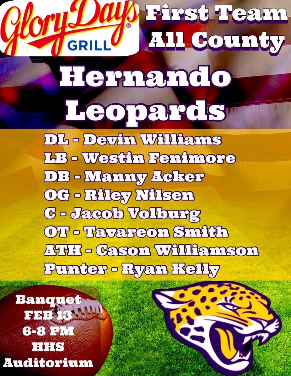 First team all county 😎⁦@LeopardsFB2022⁩