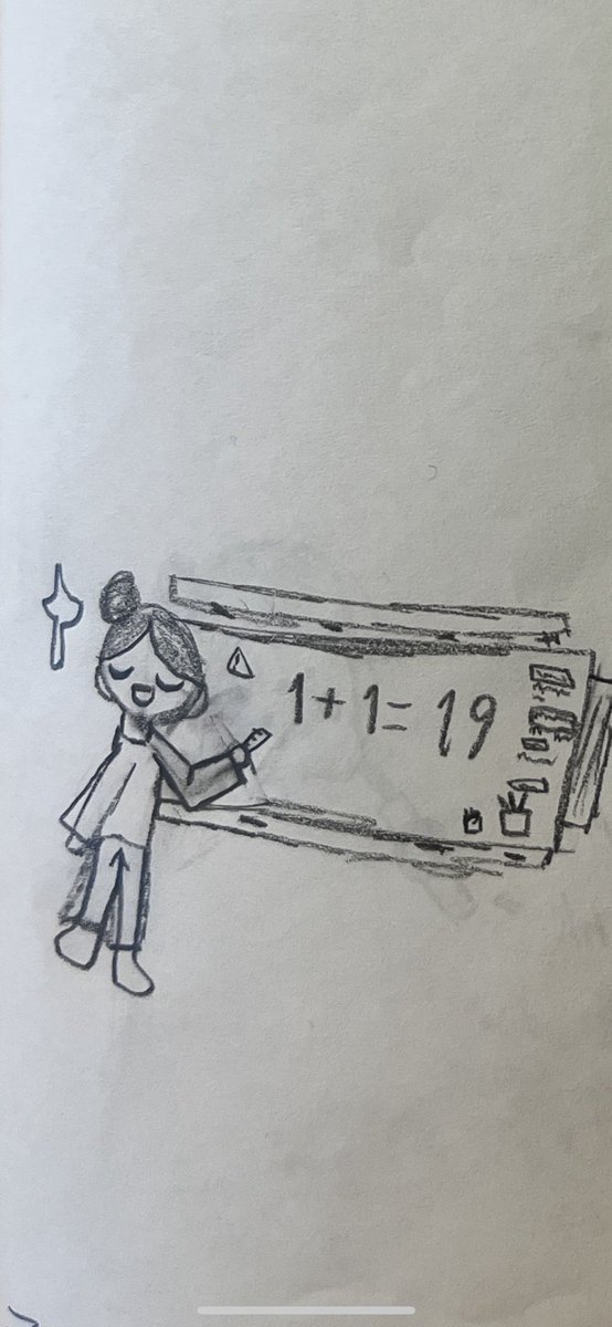 Idag vikarierade jag i matte åk 5. Fick det här porträttet av en elev. Jag borde nog inte vikariera mer i matte åk 5.