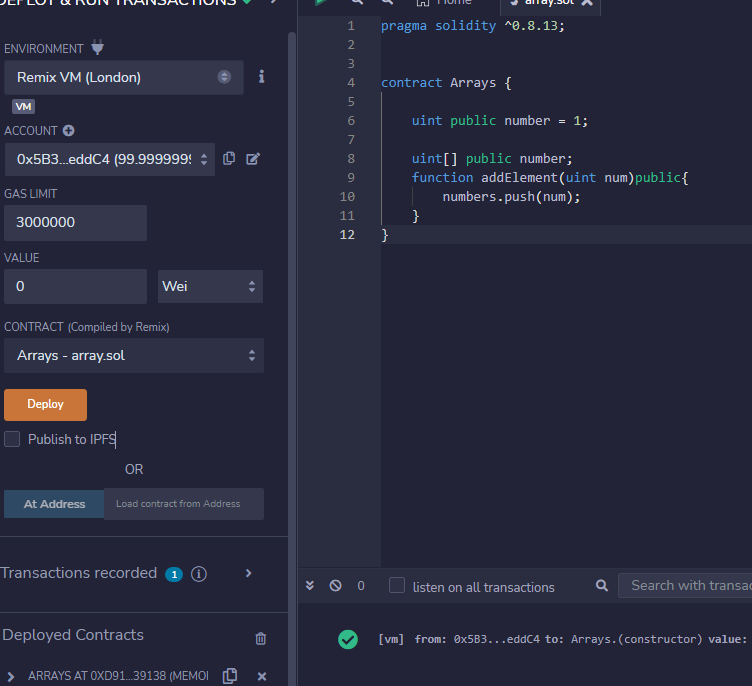 bano_kauser's tweet photo. Ethereum Smart Contract Programming 
Solidity Basic 
Array is use to save data of same type more than one number. https://t.co/JZsHHzK45K