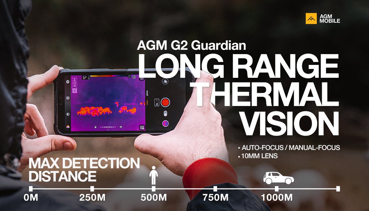 AGM_MOBILE_'s tweet image. Introducing the future of rugged smartphones: AGM G2 Guardian. Power beyond limits. 10mm thermal lens, first-ever thermal monocular in a phone. Unleash your outdoor potential. #AGMG2Guardian #ThermalVision #RuggedTech.
