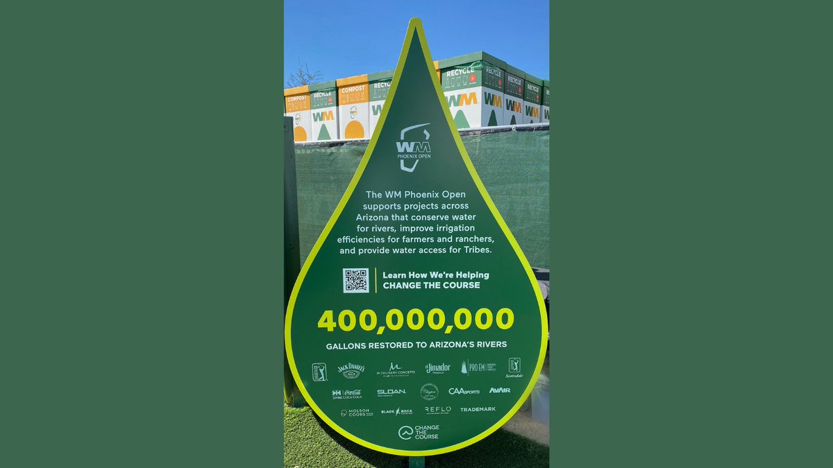 Sloan_Valve's tweet image. This week marks the opening of the @WMPhoenixOpen, the world&apos;s largest zero-waste event. Sloan’s collaboration with @WMPhoenixOpen and @ChangeTheCourse supports the health and sustainability of Arizona ecosystems. 

#ThePeoplesOpen #ChangeTheCourse