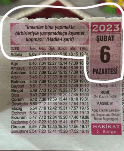 goztepebilader's tweet photo. Deprem günü olan 6 Şubat 2023 takviminden 🙏

#Zaniolo Gaziantep İslahiye TALU TEKSTİL Japonya #PrayForTurkey Haluk Levent #Greece #deprem Pegasus Hatay İskenderun #earthquake Türkiye 3 Yılmaz Vural Japonlar Ebrar Oğlum #AhbapDerneği Nef Stadyumu Kininizde https://t.co/De4WjYCuaY