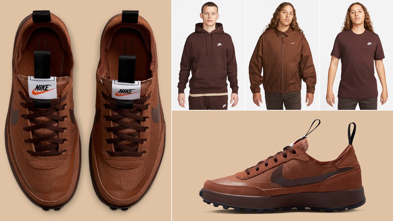 SneakerFits on X: How to Style the Tom Sachs x NikeCraft General Purpose  Shoe “Field Brown” With Matching Outfits:    / X