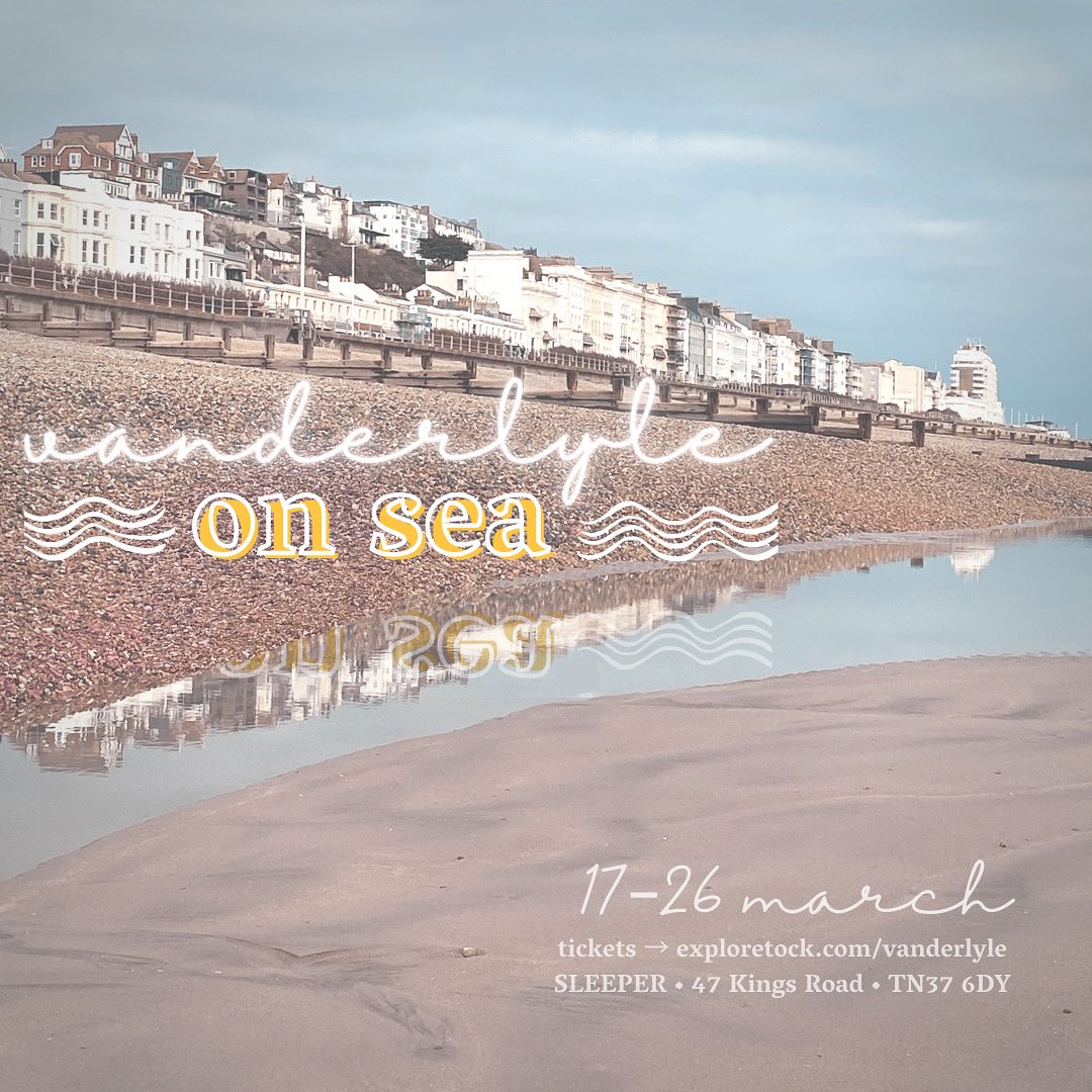 oh we do like to be beside the seaside
oh we do like to be beside the sea ♪

join us for Vanderlyle-on-Sea, a two-week pop-up in St Leonards on the south coast!

1. tell your East Sussex-based pals 
2. find yourself an Airbnb
3. book your table: exploretock.com/vanderlyle/exp…