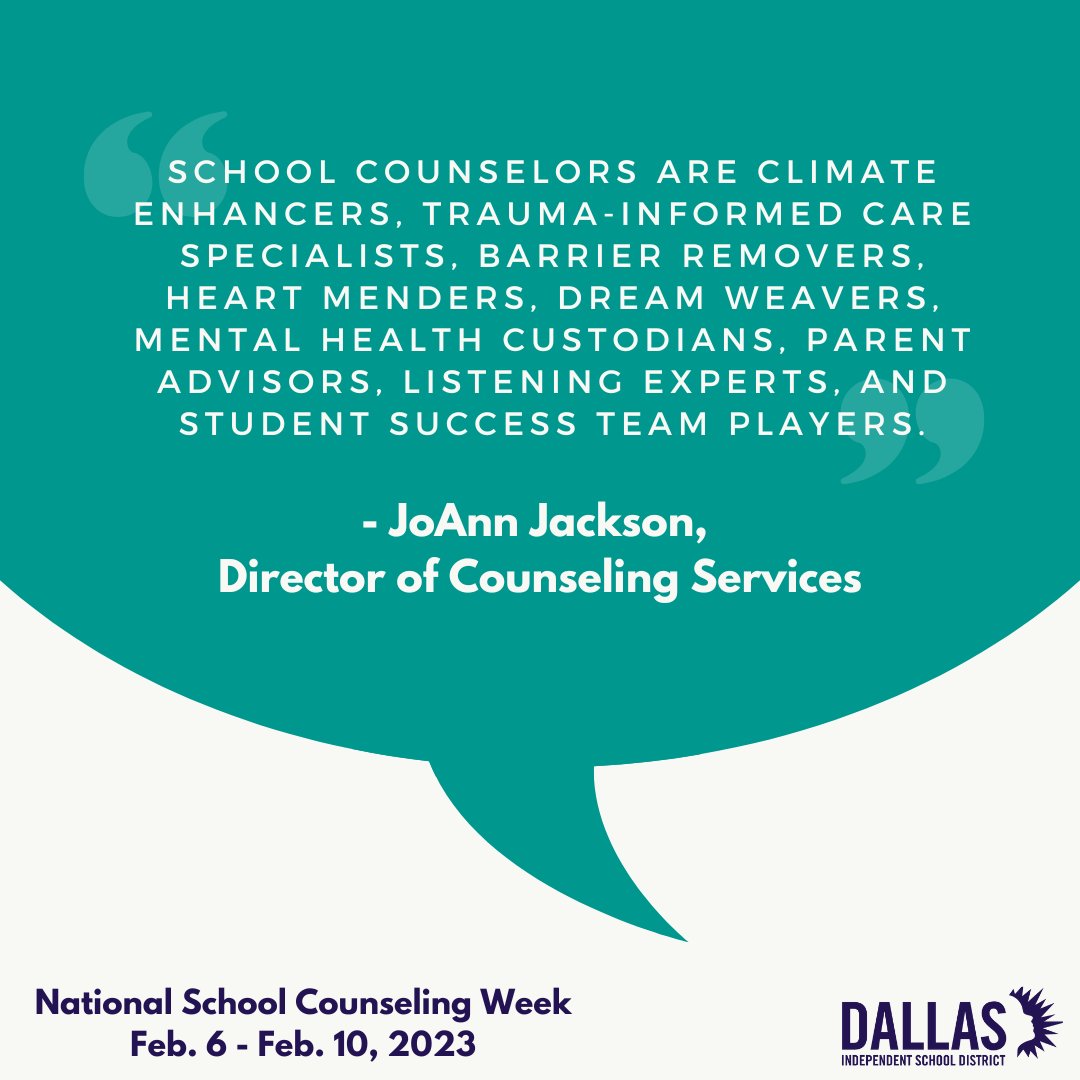 For National School Counseling Week we extend our appreciation to those who work to improve the lives of our students! #NSCW23