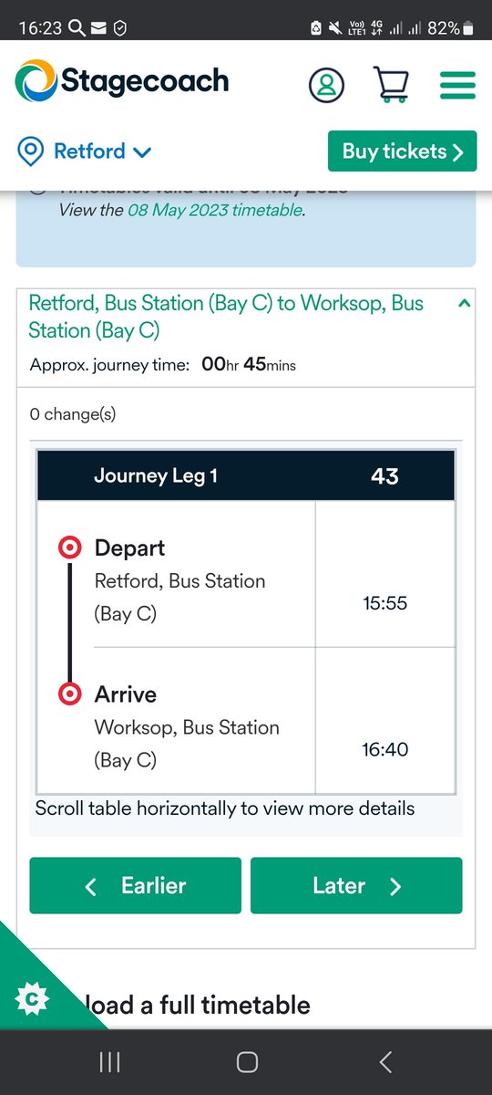 red2305's tweet photo. @StagecoachEMid can you please explain why the bus time is different on the app and website to the actual bus? Waited 20 mins for the 15.55 only to find out it left at 15.33 . How is that right?? https://t.co/5vmyPgIyQ3